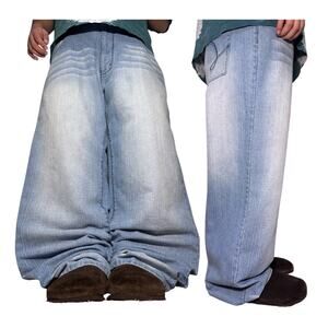Y2k Five Elementz BAGGY denim jeans Men Size 42x31 Wide Leg southpole type